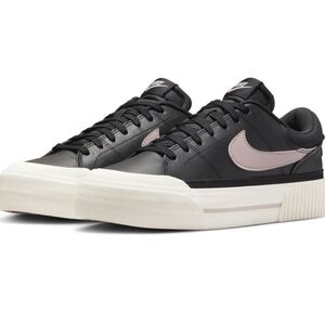 Nike Court Legacy Lift Sneakers, Black/Sail/Platinum Violet, Womens 9